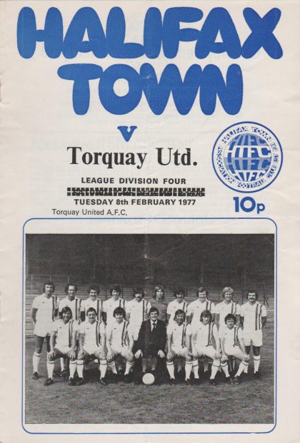 Halifax Town v Torquay United 08-Feb-1977