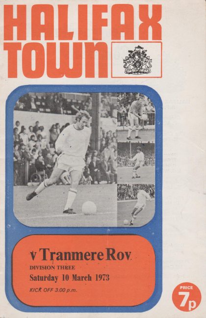 Halifax Town v Tranmere Rovers 10-Mar-1973