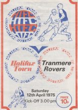 Halifax Town v Tranmere Rovers 12-Apr-1975