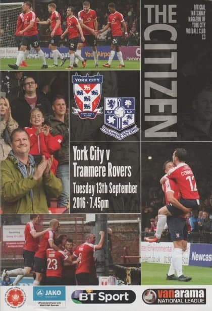 York City v Tranmere Rovers 13-Sep-2016