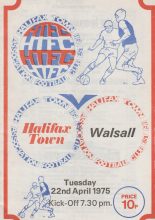 Halifax Town v Walsall 22-Apr-1975