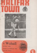 Halifax Town v Walsall 03-Feb-1974
