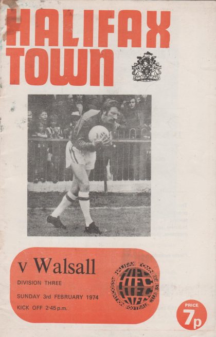 Halifax Town v Walsall 03-Feb-1974