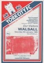 York City v Walsall 05-Jan-1985
