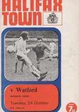 Halifax Town v Watford 24-Oct-1972