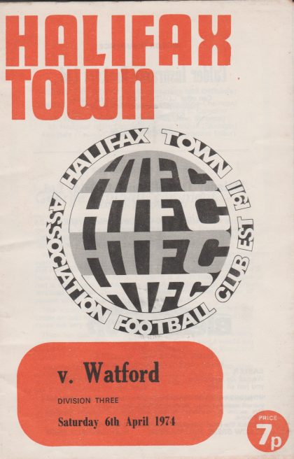 Halifax Town v Watford 06-Apr-1974