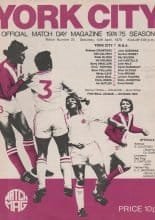 York City v West Bromwich Albion 12-Apr-1975