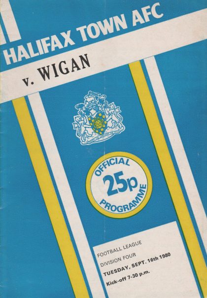 Halifax Town v Wigan Athletic 16-Sep-1980