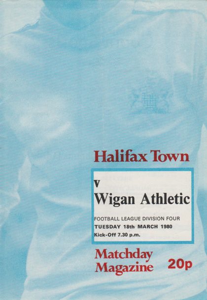 Halifax Town v Wigan Athletic 18-Mar-1980