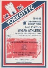 York City v Wigan Athletic 02-Feb-1985