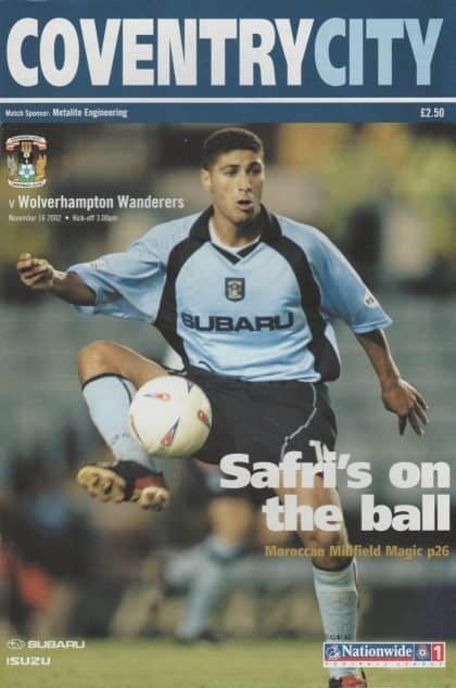 Coventry City v Wolverhampton Wanderers 16-Sep-2002