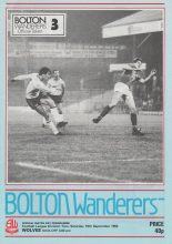Bolton Wanderers v Wolverhampton Wanderers  18-Sep-1982