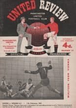 Manchester United v Wolverhampton Wanderers 21-Feb-1959
