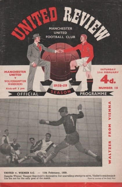 Manchester United v Wolverhampton Wanderers 21-Feb-1959