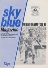 Coventry City v Wolverhampton Wanderers 28-Mar-1978