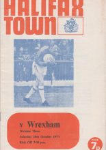 Halifax Town v Wrexham 20-Oct-1973