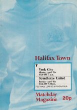 Halifax Town v York City 07-Apr-1980