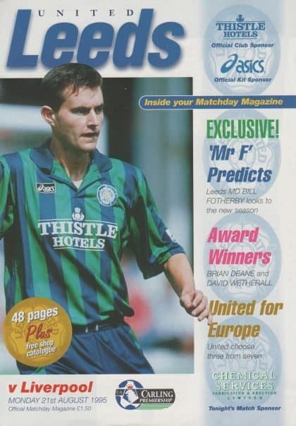Leeds United v Liverpool 21-Aug-1995