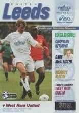 Leeds United v West Ham United 13-Jan-1996