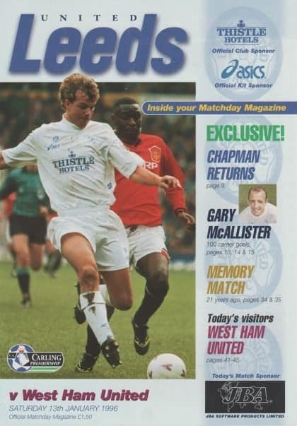 Leeds United v West Ham United 13-Jan-1996