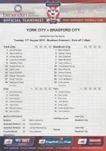 York City v Bradford City 11-Aug-2015