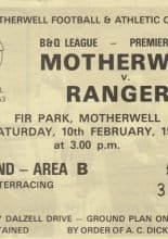 Motherwell v Glasgow Rangers 10-Feb-1990