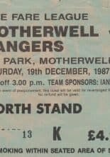 Motherwell v Glasgow Rangers 19-Dec-1987