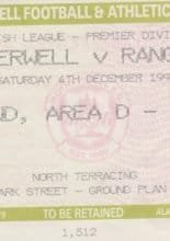 Motherwell v Glasgow Rangers 04-Dec-1993