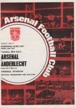 Arsenal v Anderlecht  28-Apr-1970