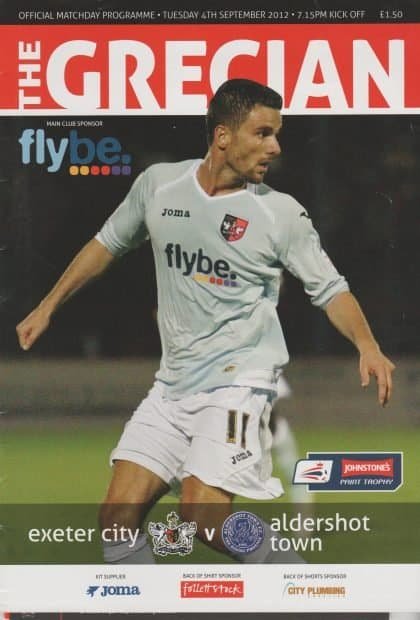 Exeter City v Aldershot Town  04-Sep-2012