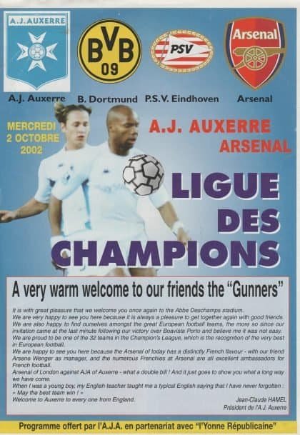 Auxerre v Arsenal 02-Oct-2002