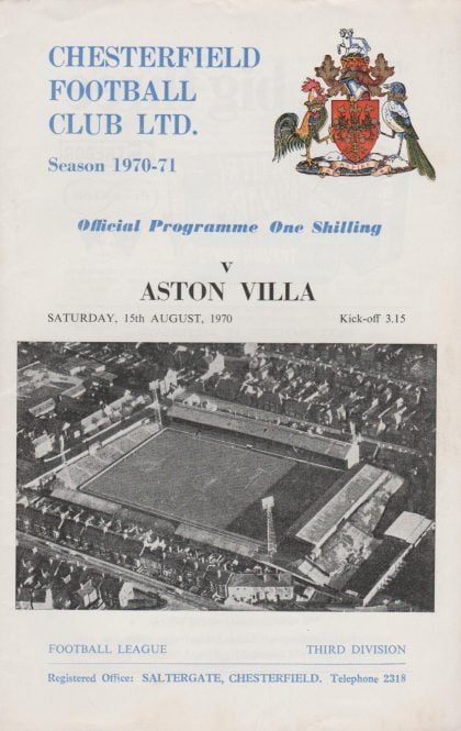Chesterfield v Aston Villa 15-Aug-1970