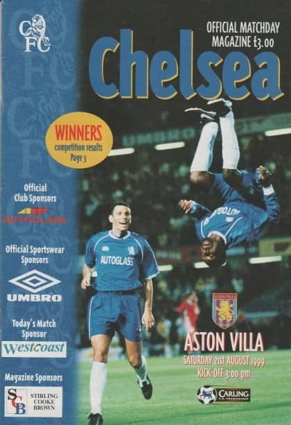 Chelsea v Aston Villa 21-Aug-1999