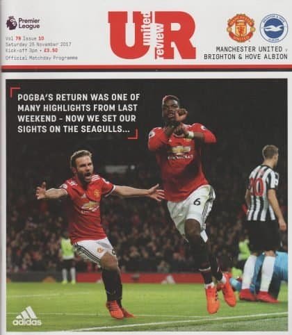 Manchester United v Brighton & Hove Albion 25-Nov-2017