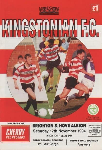 Kingstonian v Brighton & Hove Albion 12-Nov-1994