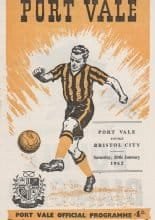 Port Vale v Bristol City 20-Jan-1962
