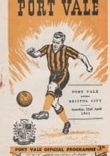 Port Vale v Bristol City 22-Apr-1961