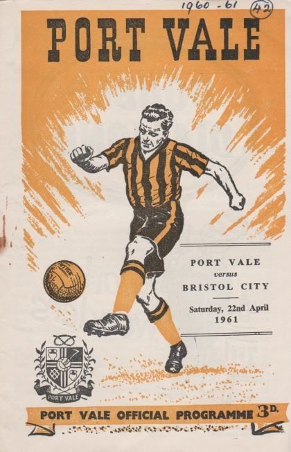 Port Vale v Bristol City 22-Apr-1961