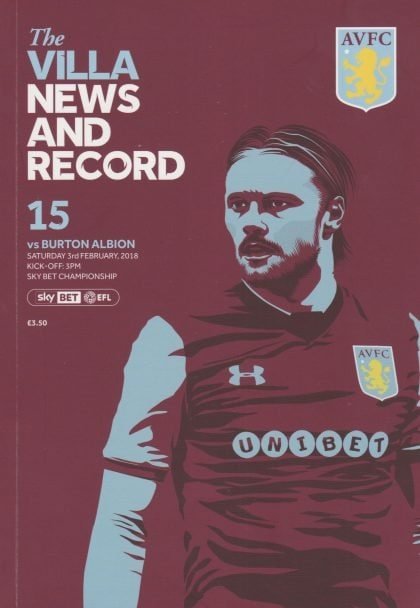 Aston Villa v Burton Albion  03-Feb-2018