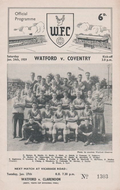 Watford v Coventry City 24-Jan-1959