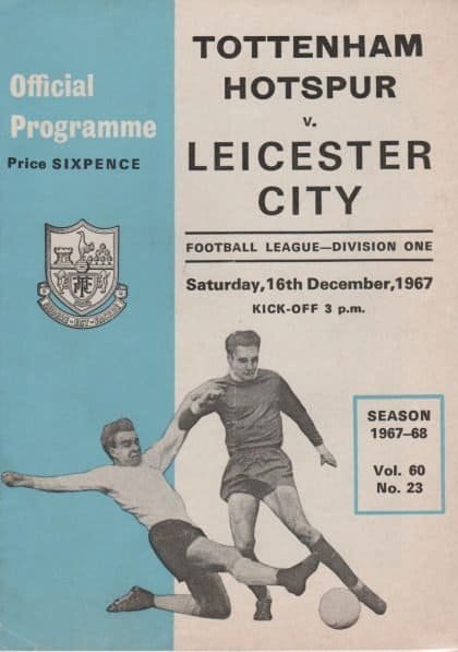 Tottenham Hotspur v Leicester City 16-Dec-1967