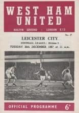 West Ham United v Leicester City 26-Dec-1967