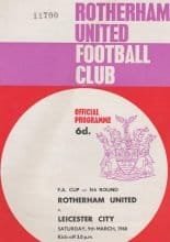 Rotherham United v Leicester City 09-Mar-1968