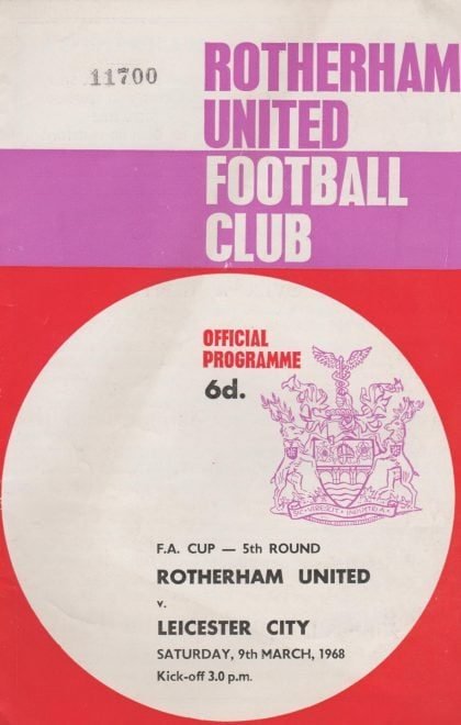 Rotherham United v Leicester City 09-Mar-1968