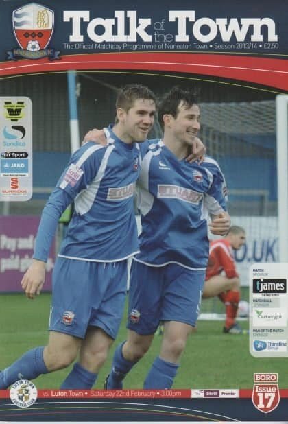 Nuneaton Town v Luton Town  22-Feb-2014