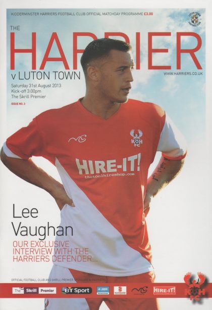 Kidderminster Harriers v Luton Town  31-Aug-2013