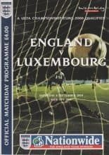England v Luxembourg 04-Sep-1999