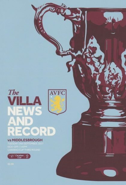Aston Villa v Middlesbrough  19-Sep-2017