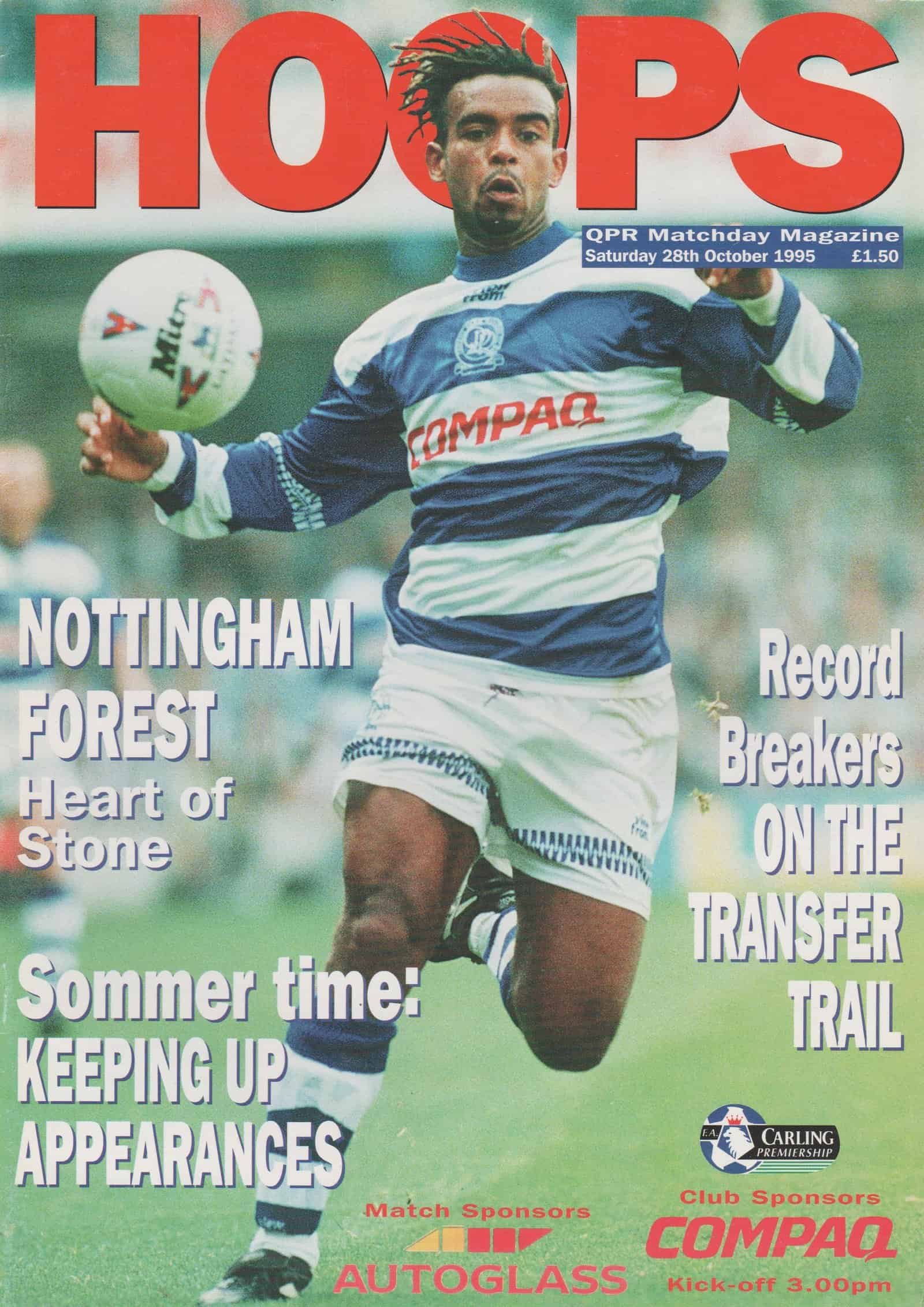 Queens Park Rangers v Nottingham Forest 28-Oct-1995
