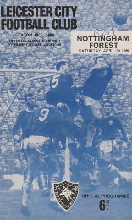 Leicester City v Nottingham Forest 30-Apr-1966